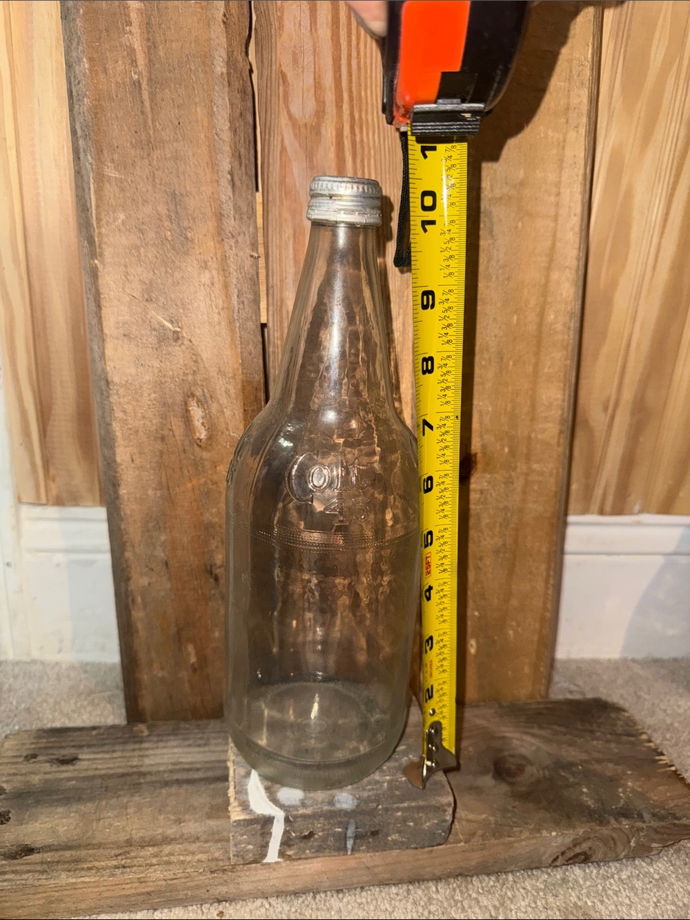 Clear Glass Beverage Bottle with Metal Cap - Unbranded